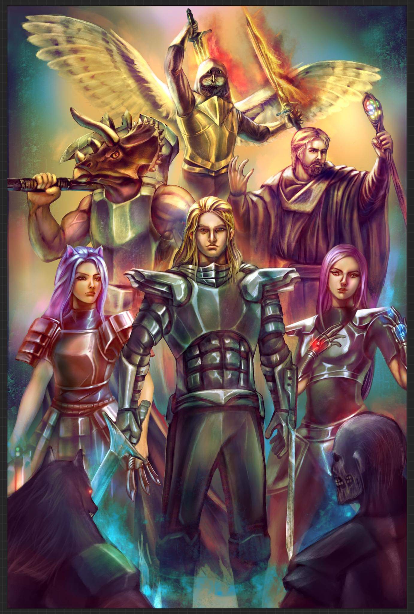 The heroes of The Tales of Ryan Foster, full color