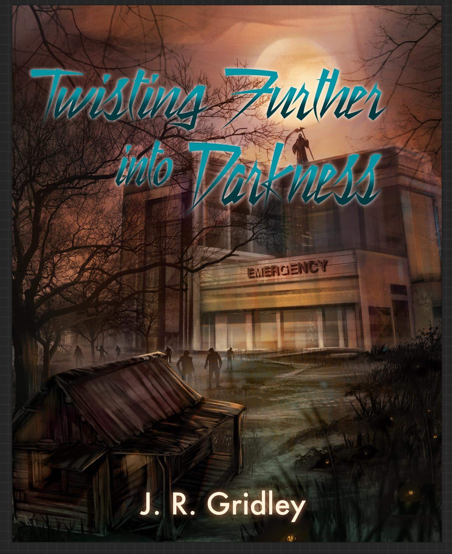 Twisting Further into Darkness cover, teal title version